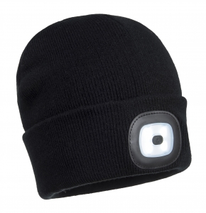 Knitted Beanie Hat With LED Head Light